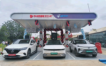 Charging station with cars